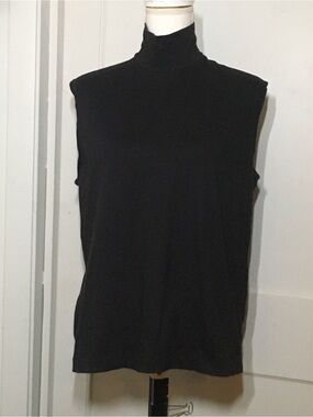J. Crew Black Sleeveless Mock Neck Women’s Top